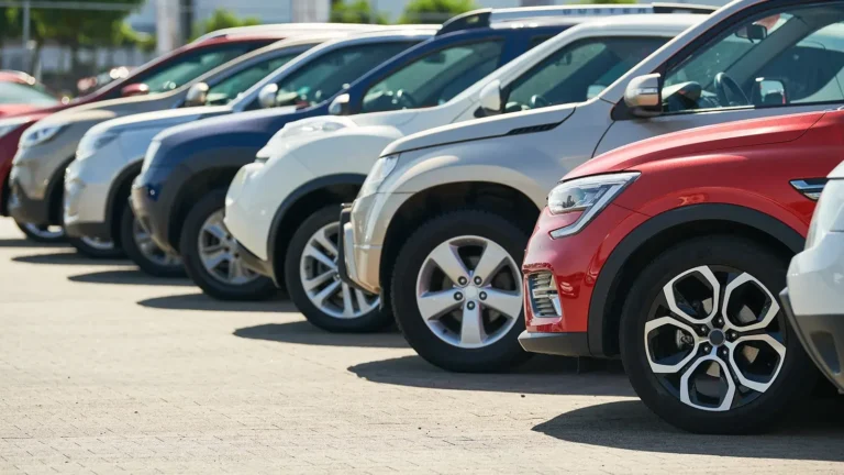 Row of used cars